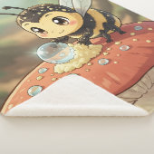Goldene Hummel im Blütentanz  Sherpa Deken (3/4)