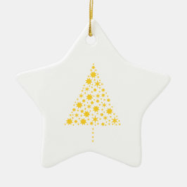 Goldene Sterne Weihnachtsbaum Keramisch Ornament