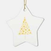 Goldene Sterne Weihnachtsbaum Keramisch Ornament (Links)