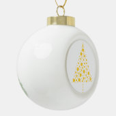 Goldene Sterne Weihnachtsbaum Keramische Bal Ornament (Links)