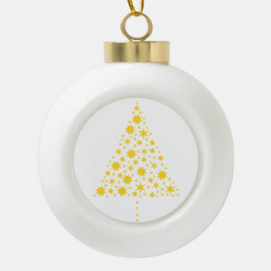 Goldene Sterne Weihnachtsbaum Keramische Bal Ornament