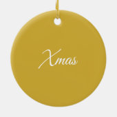 Goldene Weihnacht Keramisch Ornament (Achterkant)