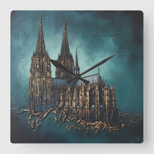 Goldenes Echo des Doms Vierkante Klok (Voorkant)