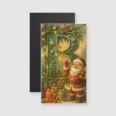  Goldenes Initial B mit Weihnachtsmann und Krone (Voorkant / Achterkant)