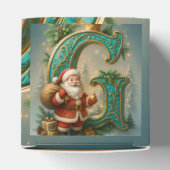  Goldenes Initial  G mit Weihnachtsmann und Krone Bedankdoosjes (Bovenkant)