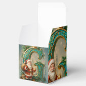  Goldenes Initial  G mit Weihnachtsmann und Krone Bedankdoosjes (Geopend)