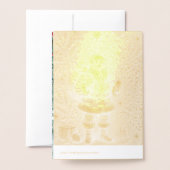  Goldenes Initial  G mit Weihnachtsmann und Krone Folie Kaarten (Met envelop)