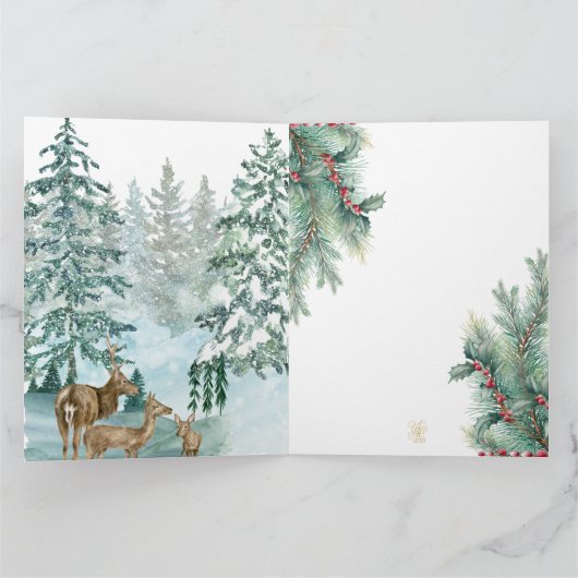  Goldenes Initial  G mit Weihnachtsmann und Krone Kaart (Binnen)