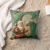  Goldenes Initial  G mit Weihnachtsmann und Krone Kussen (Deken)