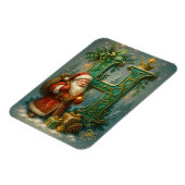  Goldenes Initial H  mit Weihnachtsmann und Krone  Magneet (Linkerzijde)