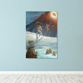 Goldenes Kalb Canvas Afdruk (Insitu (Houten vloer))