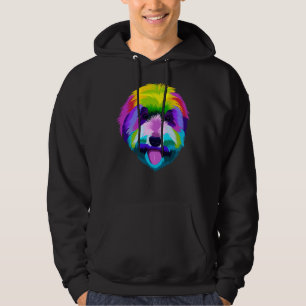 Goldenes labradoodle kleurrijke hond hoodie