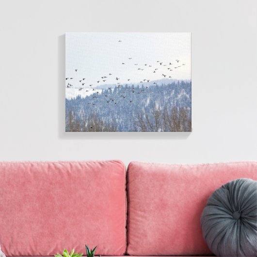 Goldeneye Vlucht Canvas Afdruk (Insitu (Woonkamer))