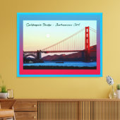 Goldengate Bridge San Francisco CA. Canvas Afdruk (Insitu (Woonkamer))