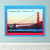 Goldengate Bridge San Francisco CA. Canvas Afdruk (Insitu (Houten vloer))