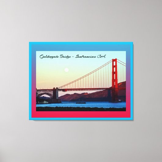 Goldengate Bridge San Francisco CA. Canvas Afdruk (Voorkant)