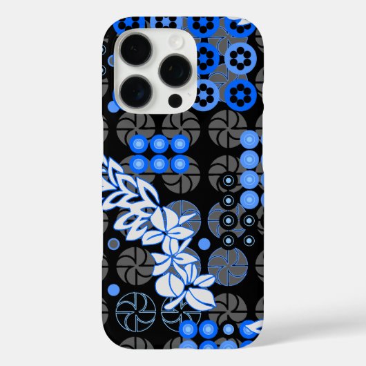 Goldengate Park  Psychedelic Floral Black Case-Mate iPhone Case (Achterkant)