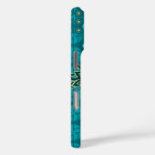 Goldengate Park  Psychedelic Floral Blauwgroen Case-Mate iPhone Case (Achterkant / Rechts)