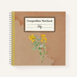 Goldenpea bloem gepersonaliseerde compositie notitieboek