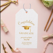 Goldenrod Chic Uw reis begint nu Afstuderen Cadeaulabel