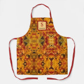 Goldenrod Close-up Editable Monogram Apron Schort (Voorkant)