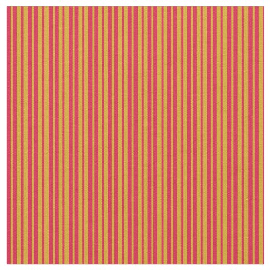 Goldenrod en Crimson, gekleurd Lined Pattern Stof (Close Up)
