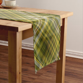 Goldenrod en madeliefjes geel en groen geplakt korte tafelloper