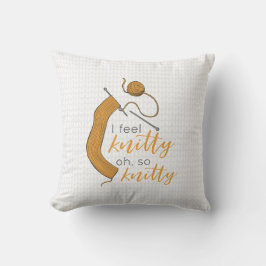 Goldenrod Geel, ik voel me Knitty, zo knitty Kussen