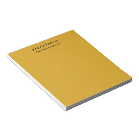 Goldenrod kleur Plain Elegant Professioneel Modern Notitieblok (Schuin)