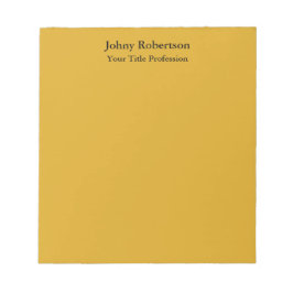 Goldenrod kleur Plain Elegant Professioneel Modern Notitieblok