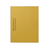 Goldenrod kleur Plain Elegant Professioneel Modern Notitieblok (Linkerzijde)