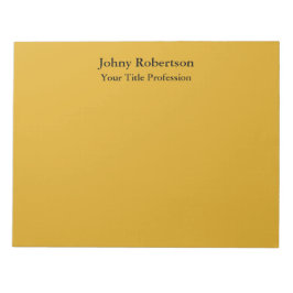 Goldenrod kleur Plain Elegant Professioneel Modern Notitieblok