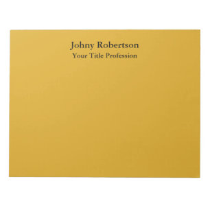 Goldenrod kleur Plain Elegant Professioneel Modern Notitieblok