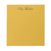 Goldenrod kleur Plain Elegant Professioneel Modern Notitieblok (Voorkant)