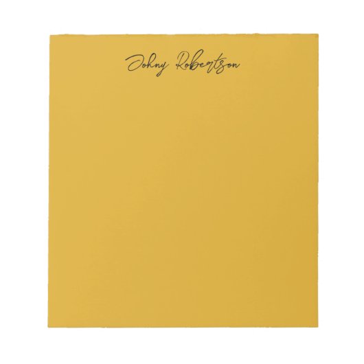 Goldenrod kleur Plain Elegant Professioneel Modern Notitieblok (Voorkant)