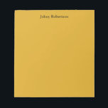 Goldenrod kleur Plain Elegant Professioneel Modern Notitieblok<br><div class="desc">Eenvoudig,  modern,  minimalistisch design voor bedrijven. Deze sjabloon kan worden aangepast aan alle professionele beroepen.</div>