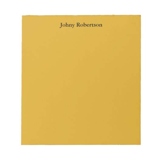Goldenrod kleur Plain Elegant Professioneel Modern Notitieblok (Voorkant)
