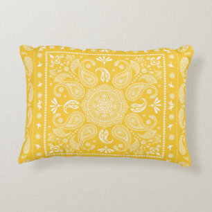 Goldenrod Paisley Design-1 accent kussen