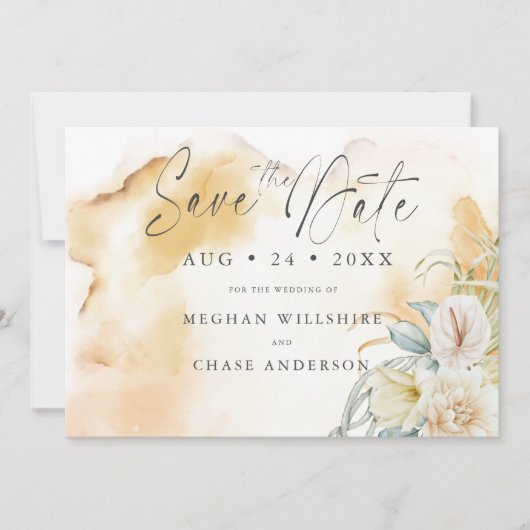 Goldenrod Sand Waterverf Floral (Voorkant)