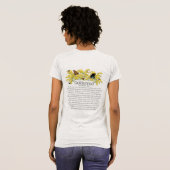 Goldenrod Solidago Wildflower en Pollinators T-shirt (Achterkant volledig)