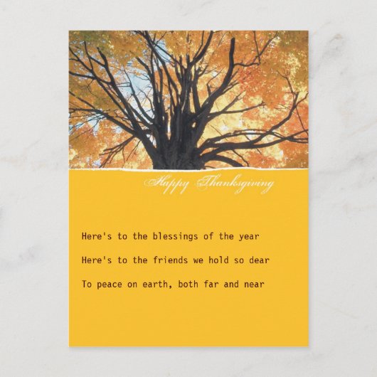 Goldenrod Thanksgiving Invitation Briefkaart (Voorkant)