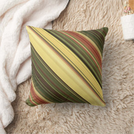 Goldenrod Velden Geel en Groene Streep Kussen