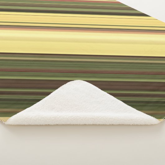 Goldenrod Velden Geel en Groene Streep Sherpa Deken (3/4)