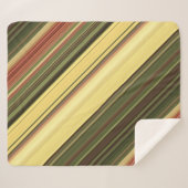 Goldenrod Velden Geel en Groene Streep Sherpa Deken (Voorkant (horizontaal))