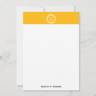 Goldenrod Wat Grieks Sleutel RND Lijst Initiaal Mo