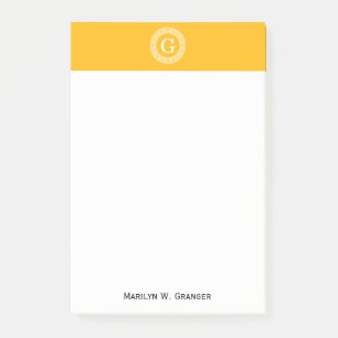 Goldenrod Wat Grieks Sleutel RND Lijst Initiaal Mo Post-it® Notes