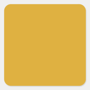 Goldenrod Yellow DAA520 Kleur, Optie om Afbeelding Vierkante Sticker
