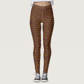 Goldenrod zwart patroon leggings (Voorkant)