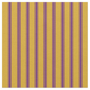 Goldenrode en Indigogekleurde strepen Stof