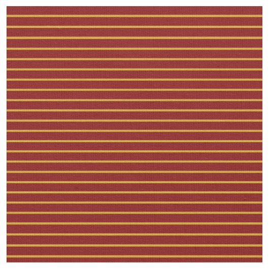 Goldenrode en maroon Lined/Striped Pattern Stof (Close Up)